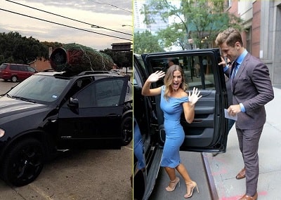 A picture of JoJo Fletcher and her black SUV.